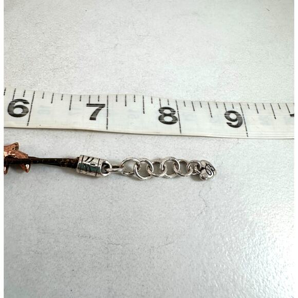 Brighton Free Bird Double strand Silver Copper Tone Bracelet Preowned - Picture 4 of 4